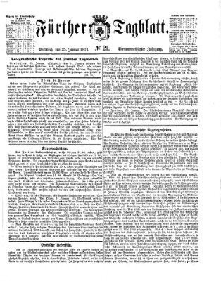 Fürther Tagblatt Mittwoch 25. Januar 1871