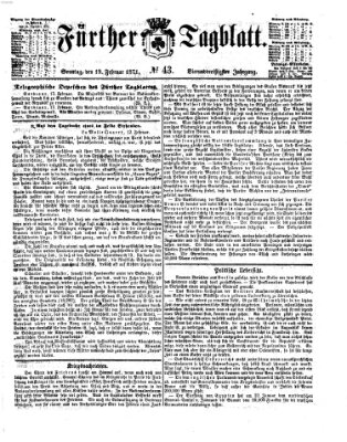 Fürther Tagblatt Sonntag 19. Februar 1871