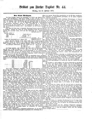 Fürther Tagblatt Dienstag 21. Februar 1871