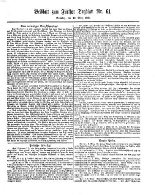 Fürther Tagblatt Sonntag 12. März 1871