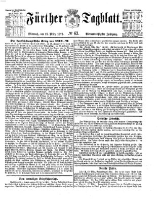 Fürther Tagblatt Mittwoch 15. März 1871