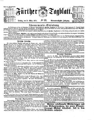 Fürther Tagblatt Dienstag 21. März 1871