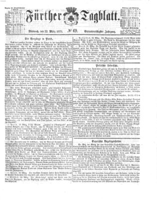 Fürther Tagblatt Mittwoch 22. März 1871