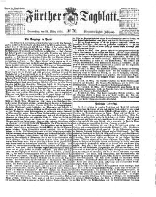 Fürther Tagblatt Donnerstag 23. März 1871