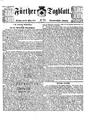 Fürther Tagblatt Sonntag 26. März 1871