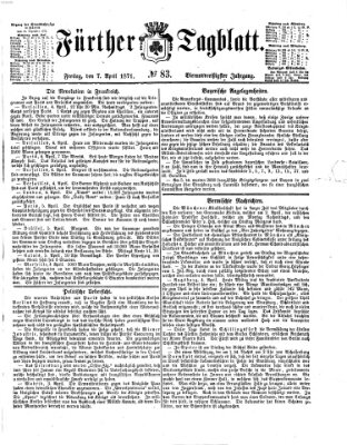 Fürther Tagblatt Freitag 7. April 1871