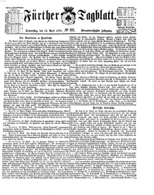 Fürther Tagblatt Donnerstag 13. April 1871