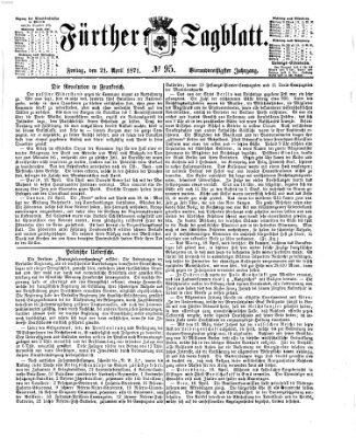 Fürther Tagblatt Freitag 21. April 1871