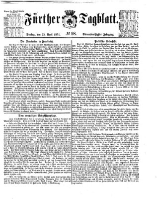 Fürther Tagblatt Dienstag 25. April 1871