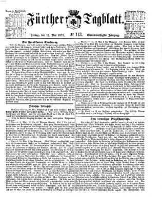 Fürther Tagblatt Freitag 12. Mai 1871