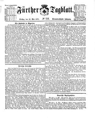 Fürther Tagblatt Dienstag 16. Mai 1871