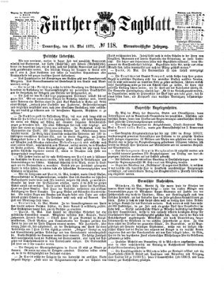 Fürther Tagblatt Donnerstag 18. Mai 1871