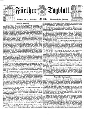 Fürther Tagblatt Samstag 27. Mai 1871