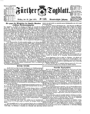 Fürther Tagblatt Dienstag 13. Juni 1871