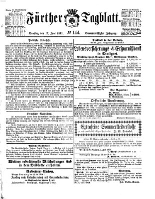 Fürther Tagblatt Samstag 17. Juni 1871