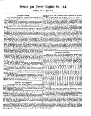 Fürther Tagblatt Samstag 17. Juni 1871