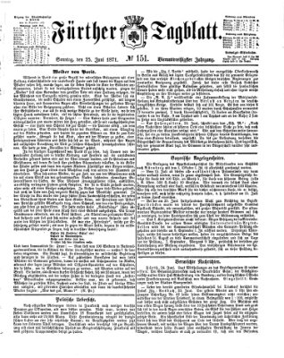 Fürther Tagblatt Sonntag 25. Juni 1871