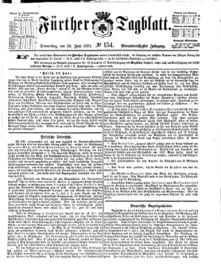 Fürther Tagblatt Donnerstag 29. Juni 1871