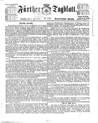 Fürther Tagblatt Samstag 1. Juli 1871