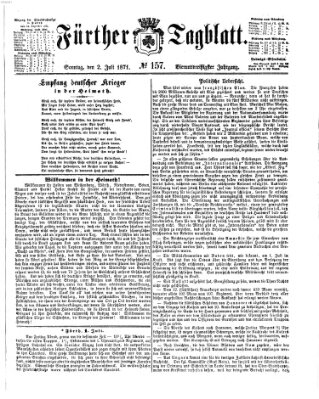 Fürther Tagblatt Sonntag 2. Juli 1871