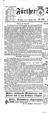 Fürther Tagblatt Sonntag 6. August 1871