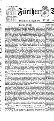 Fürther Tagblatt Mittwoch 9. August 1871