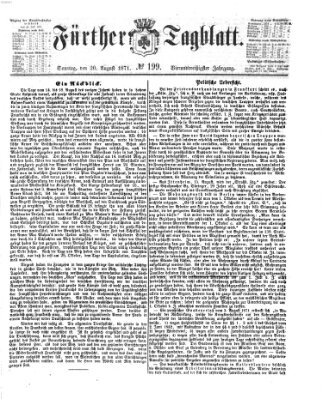 Fürther Tagblatt Sonntag 20. August 1871