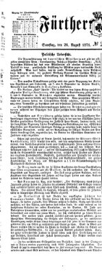 Fürther Tagblatt Samstag 26. August 1871