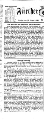 Fürther Tagblatt Dienstag 29. August 1871