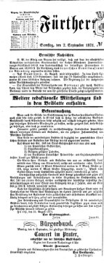 Fürther Tagblatt Samstag 2. September 1871