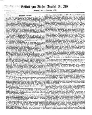 Fürther Tagblatt Samstag 2. September 1871