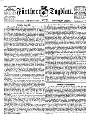 Fürther Tagblatt Donnerstag 14. September 1871