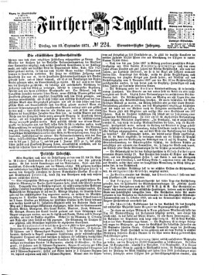 Fürther Tagblatt Dienstag 19. September 1871