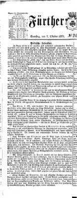 Fürther Tagblatt Samstag 7. Oktober 1871