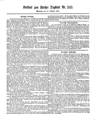 Fürther Tagblatt Mittwoch 11. Oktober 1871