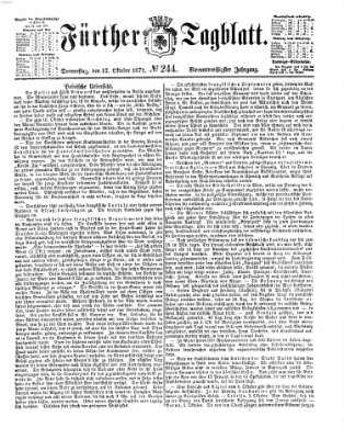 Fürther Tagblatt Donnerstag 12. Oktober 1871