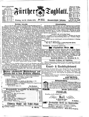 Fürther Tagblatt Sonntag 22. Oktober 1871