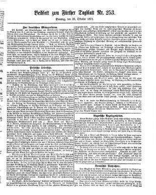 Fürther Tagblatt Sonntag 22. Oktober 1871