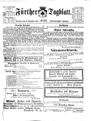 Fürther Tagblatt Sonntag 12. November 1871