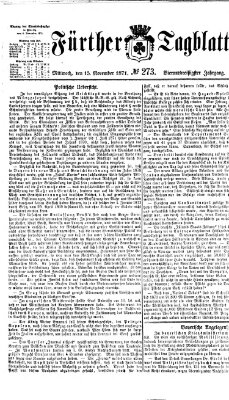 Fürther Tagblatt Mittwoch 15. November 1871