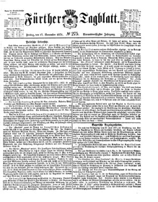 Fürther Tagblatt Freitag 17. November 1871