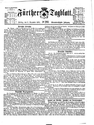 Fürther Tagblatt Freitag 8. Dezember 1871