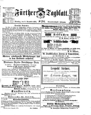 Fürther Tagblatt Samstag 9. Dezember 1871