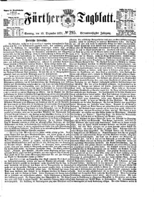 Fürther Tagblatt Sonntag 10. Dezember 1871