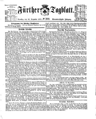 Fürther Tagblatt Samstag 16. Dezember 1871