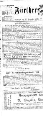 Fürther Tagblatt Sonntag 17. Dezember 1871