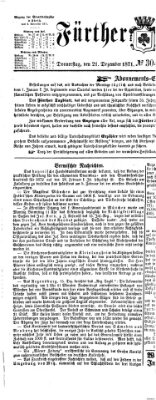 Fürther Tagblatt Donnerstag 21. Dezember 1871