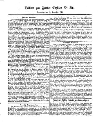 Fürther Tagblatt Donnerstag 21. Dezember 1871