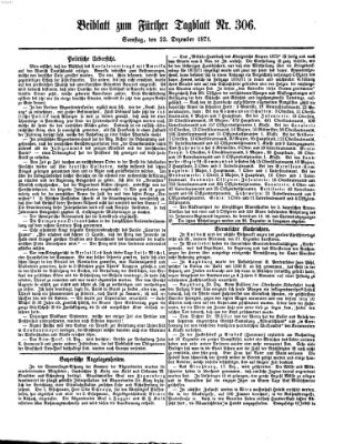 Fürther Tagblatt Samstag 23. Dezember 1871