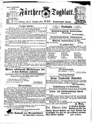 Fürther Tagblatt Sonntag 31. Dezember 1871